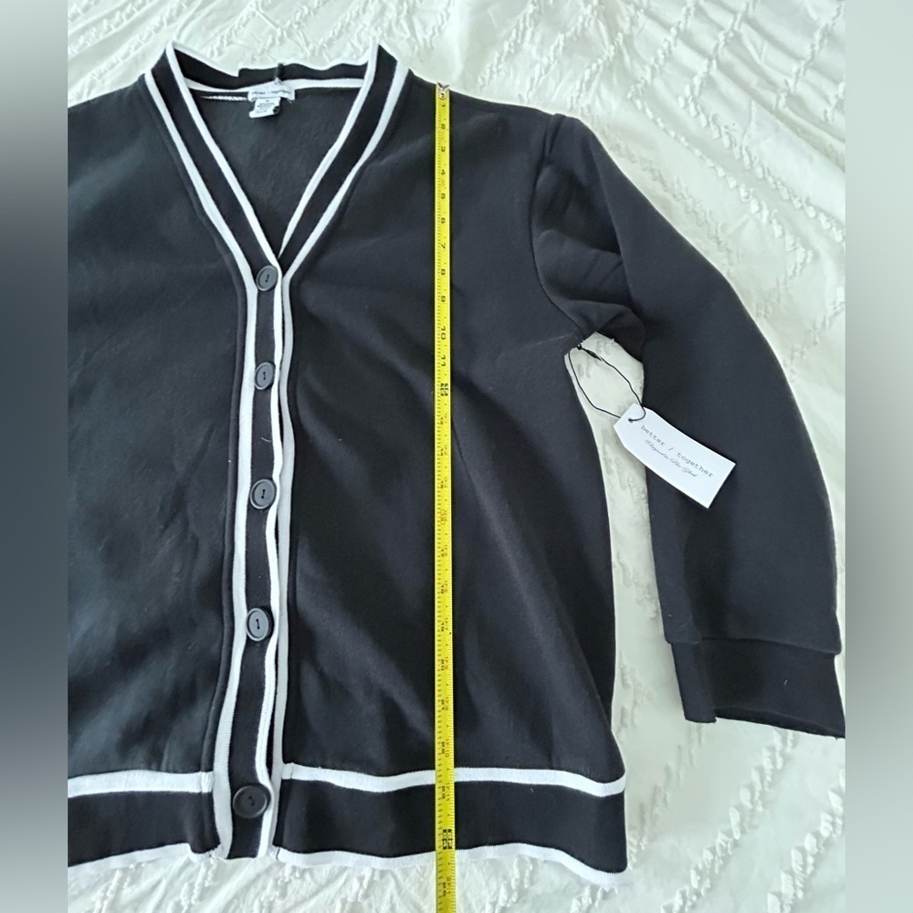 cardigan & white crop tank & socks set Juniors size M - Picture 8 of 9